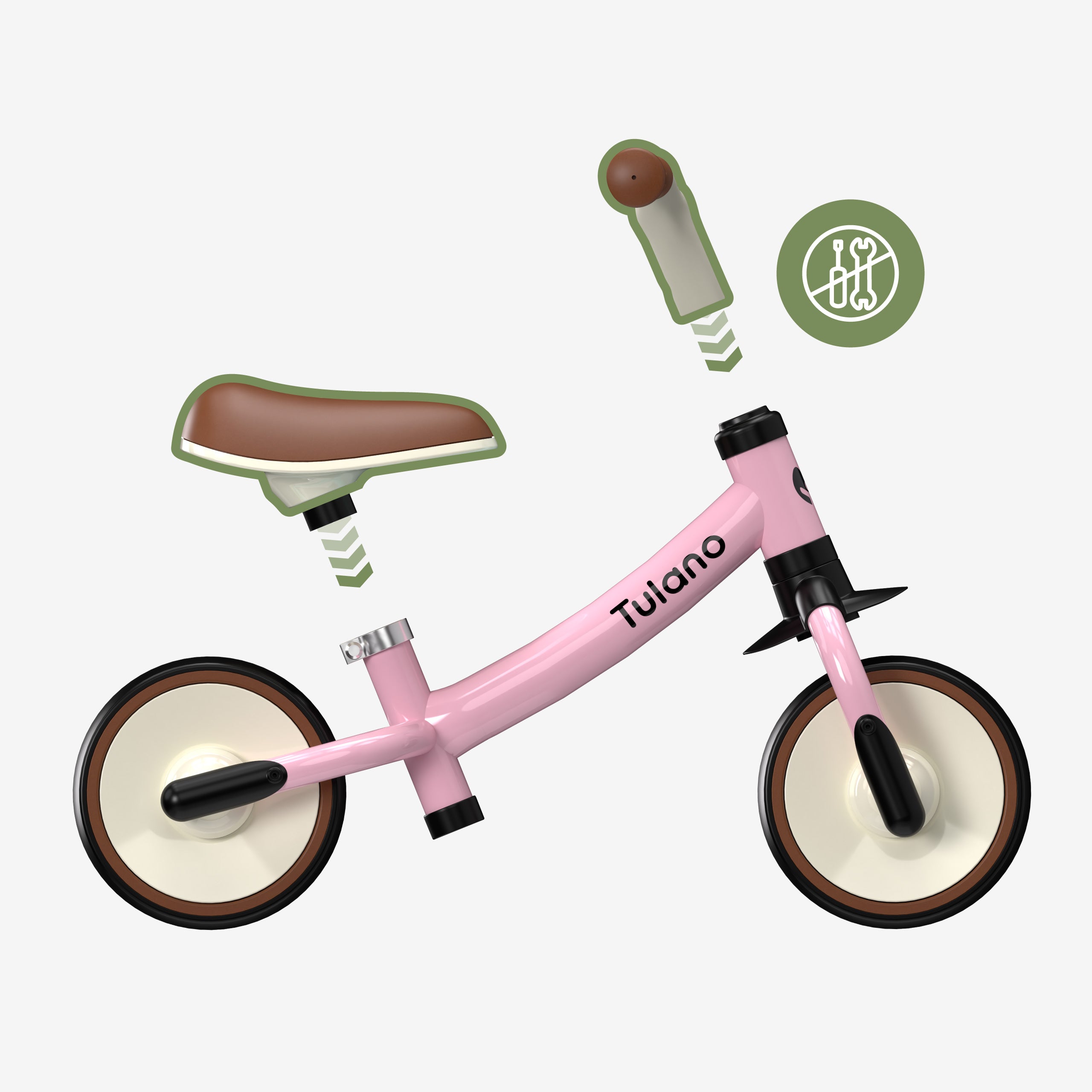 Bicicletta senza pedali Tulano Scout 15 Pink