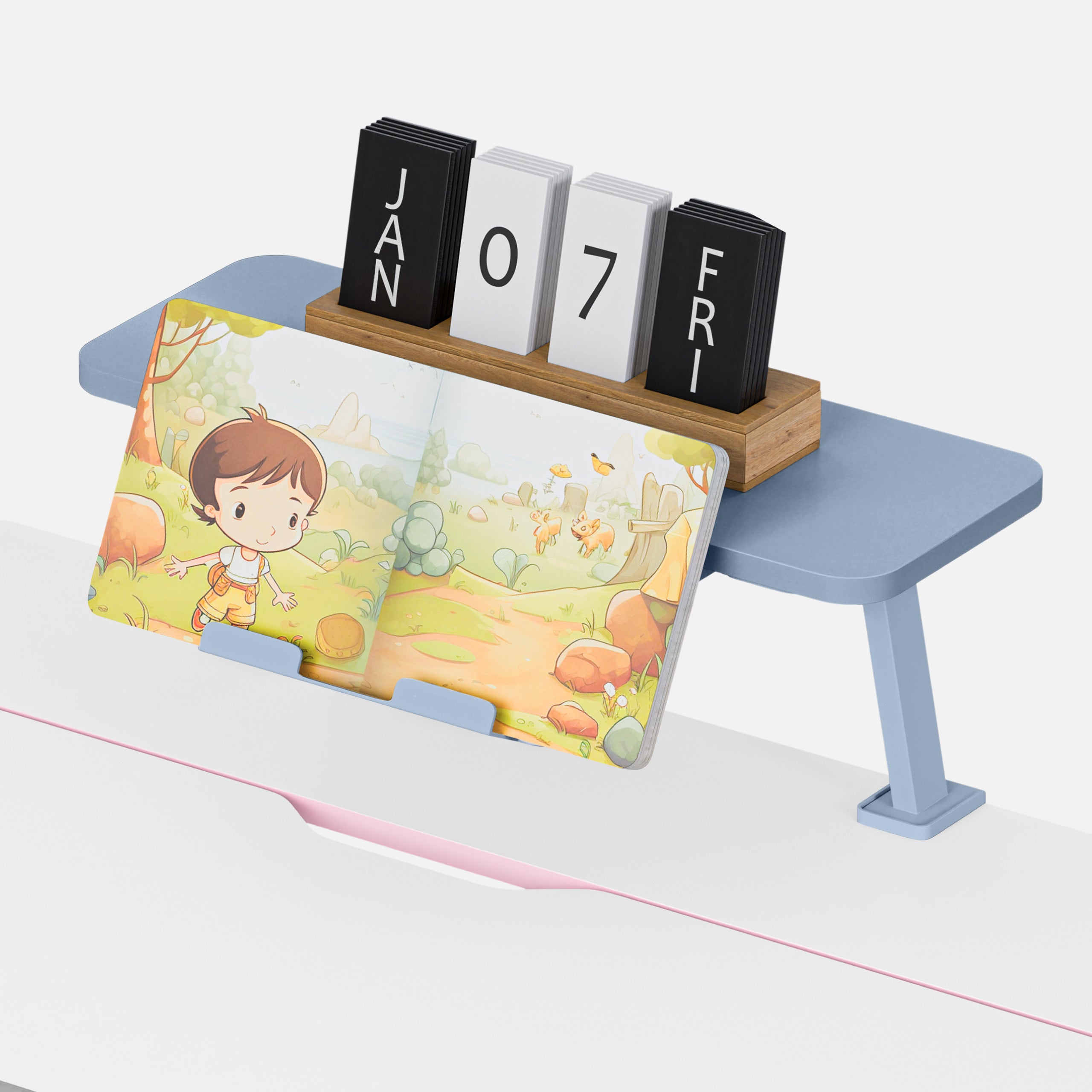 Scrivania per bambini regolabile Mark Adler Study 3.7 Pink 90 cm