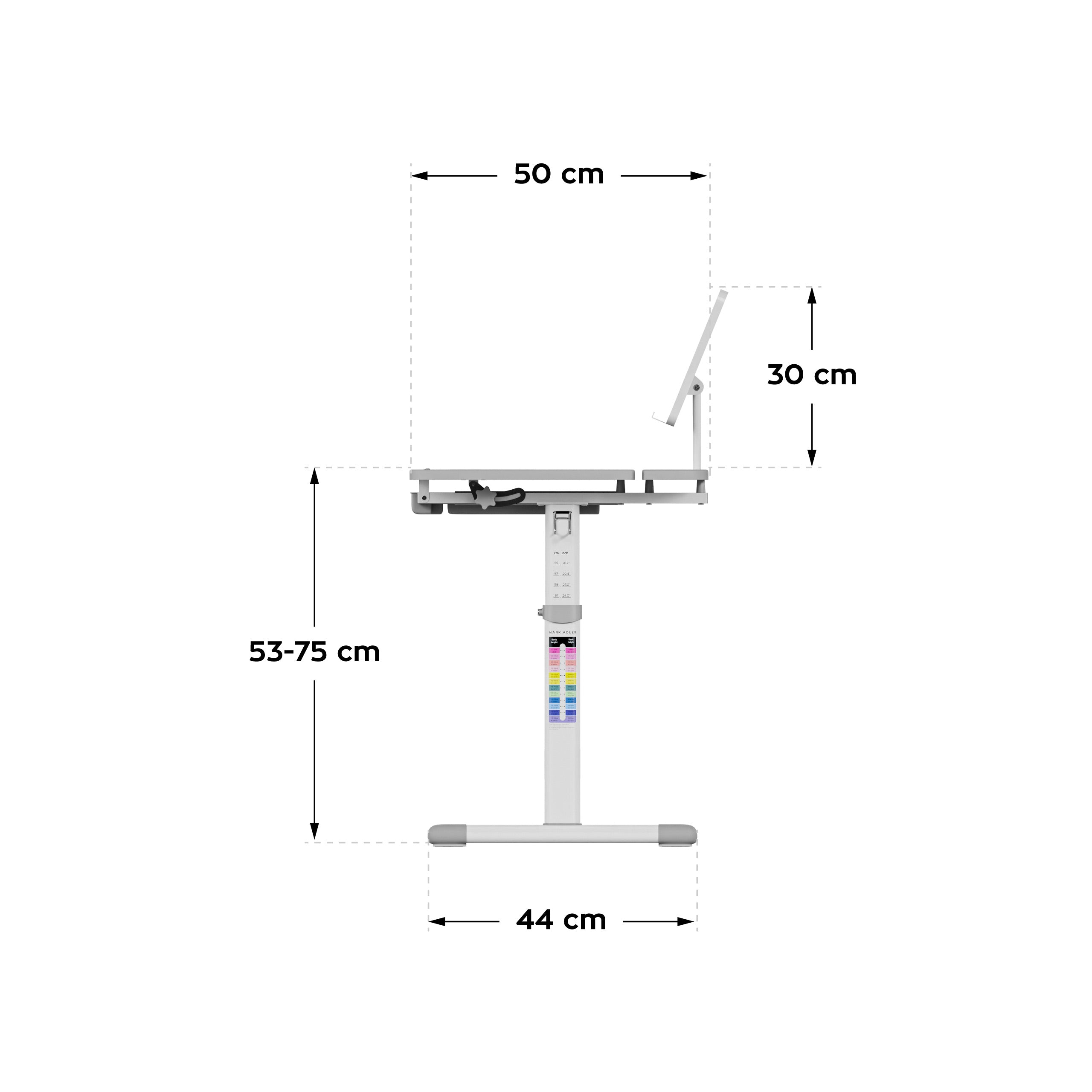 Scrivania ergonomica per bambini Mark Adler Study 3.0 66 cm