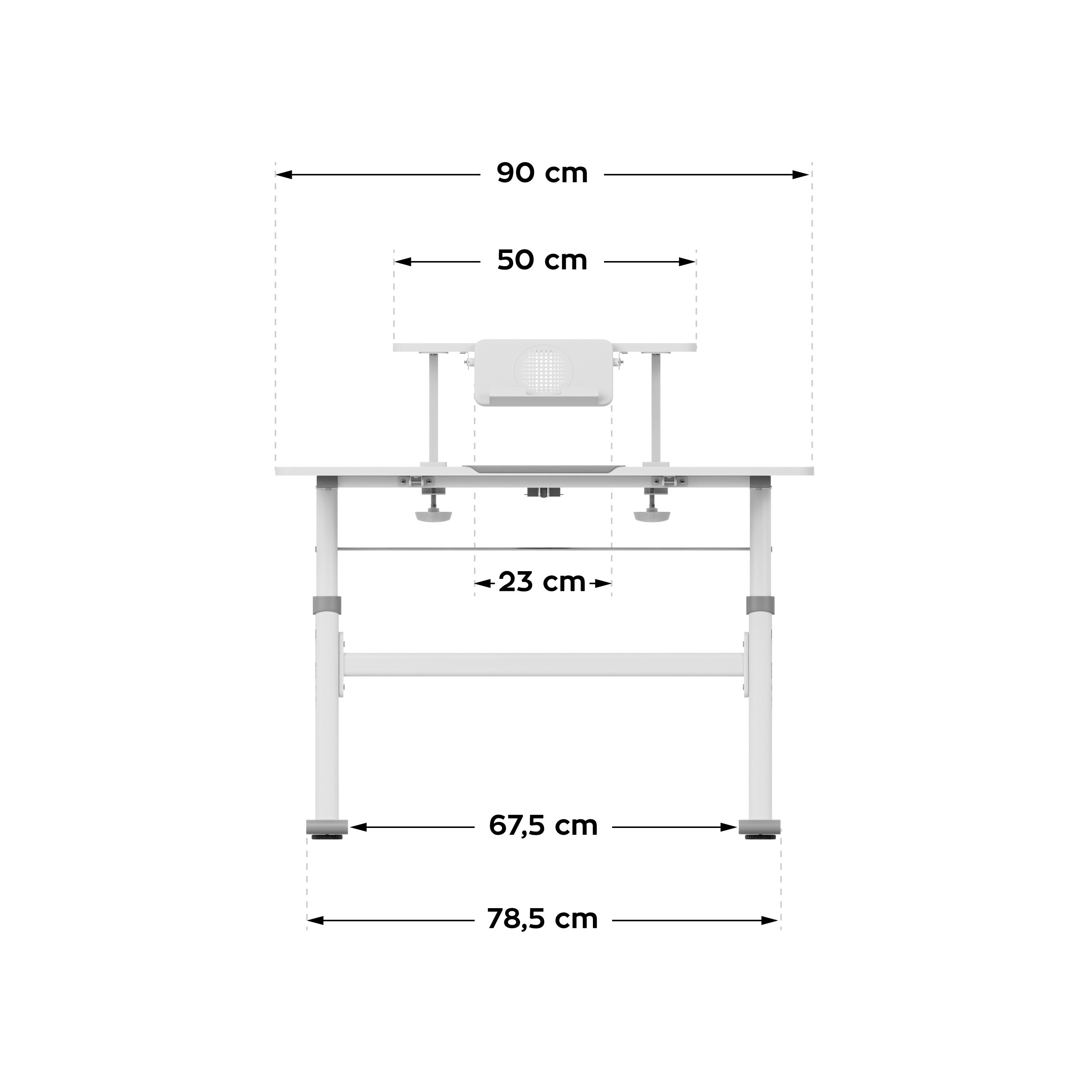 Scrivania per bambini regolabile Mark Adler Study 3.7 Grey 90 cm