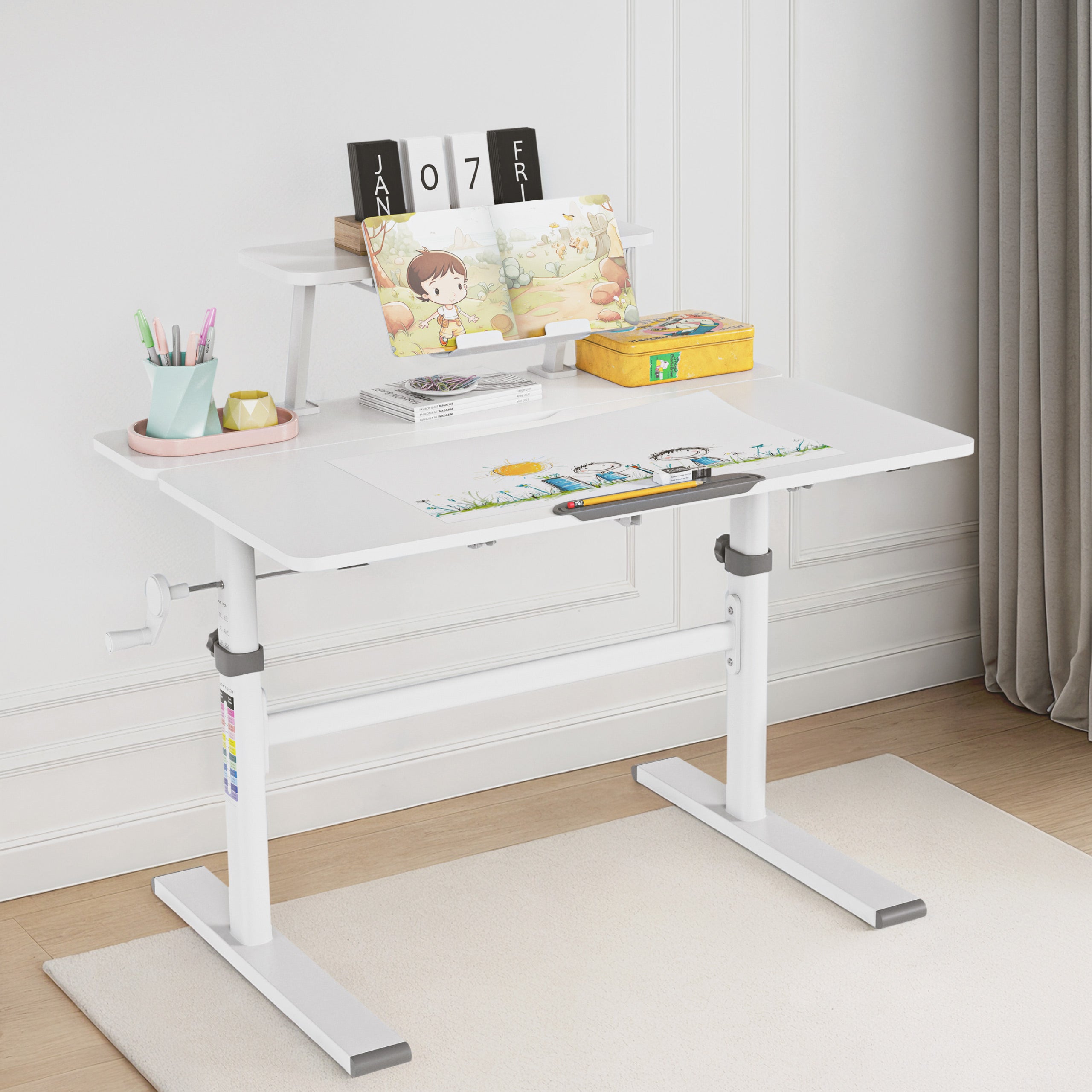 Scrivania per bambini regolabile Mark Adler Study 3.7 Grey 90 cm
