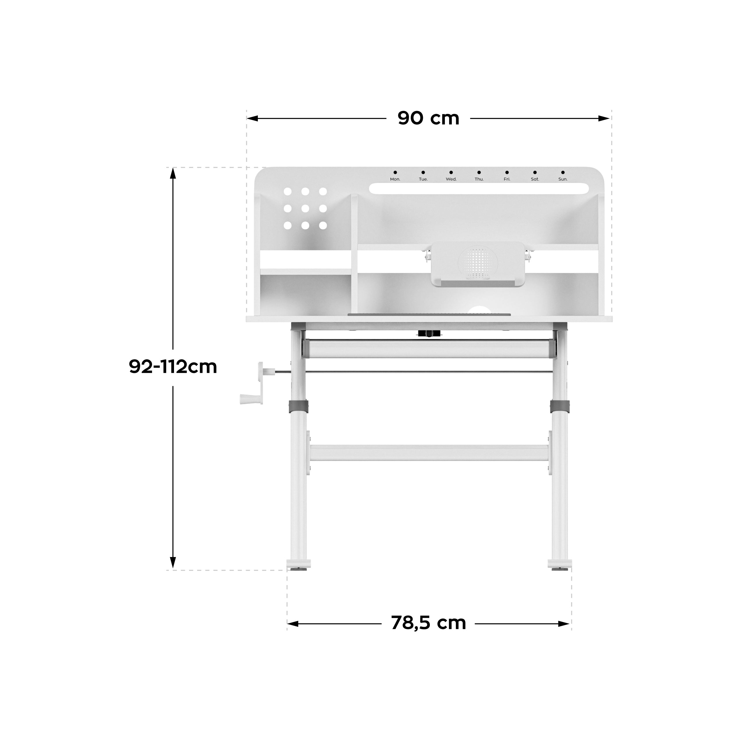 Scrivania ergonomica per bambini Mark Adler Study 5.0 Grey 90 cm