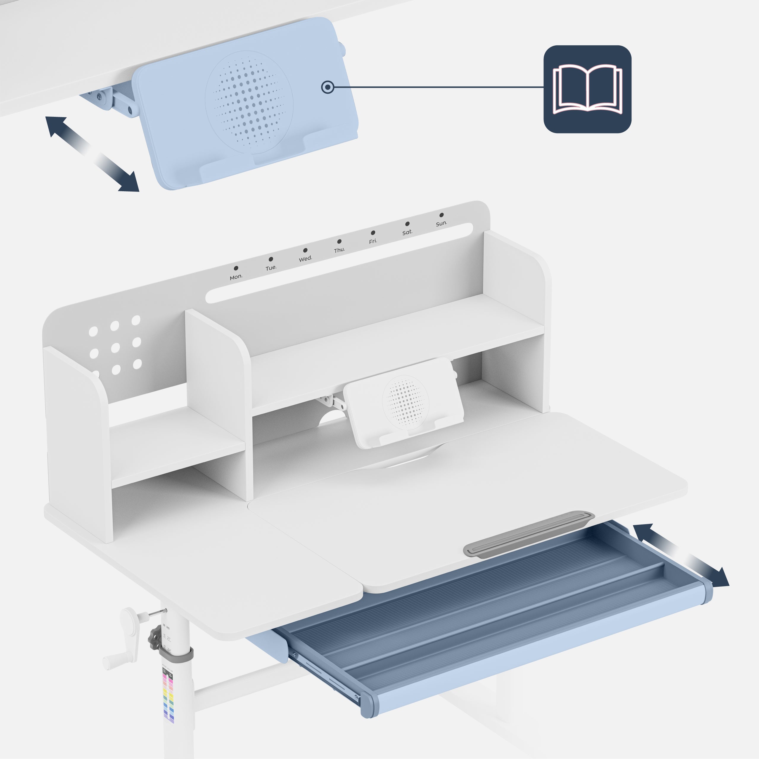 Scrivania per bambini Mark Adler Study 5.7 Grey 100 cm