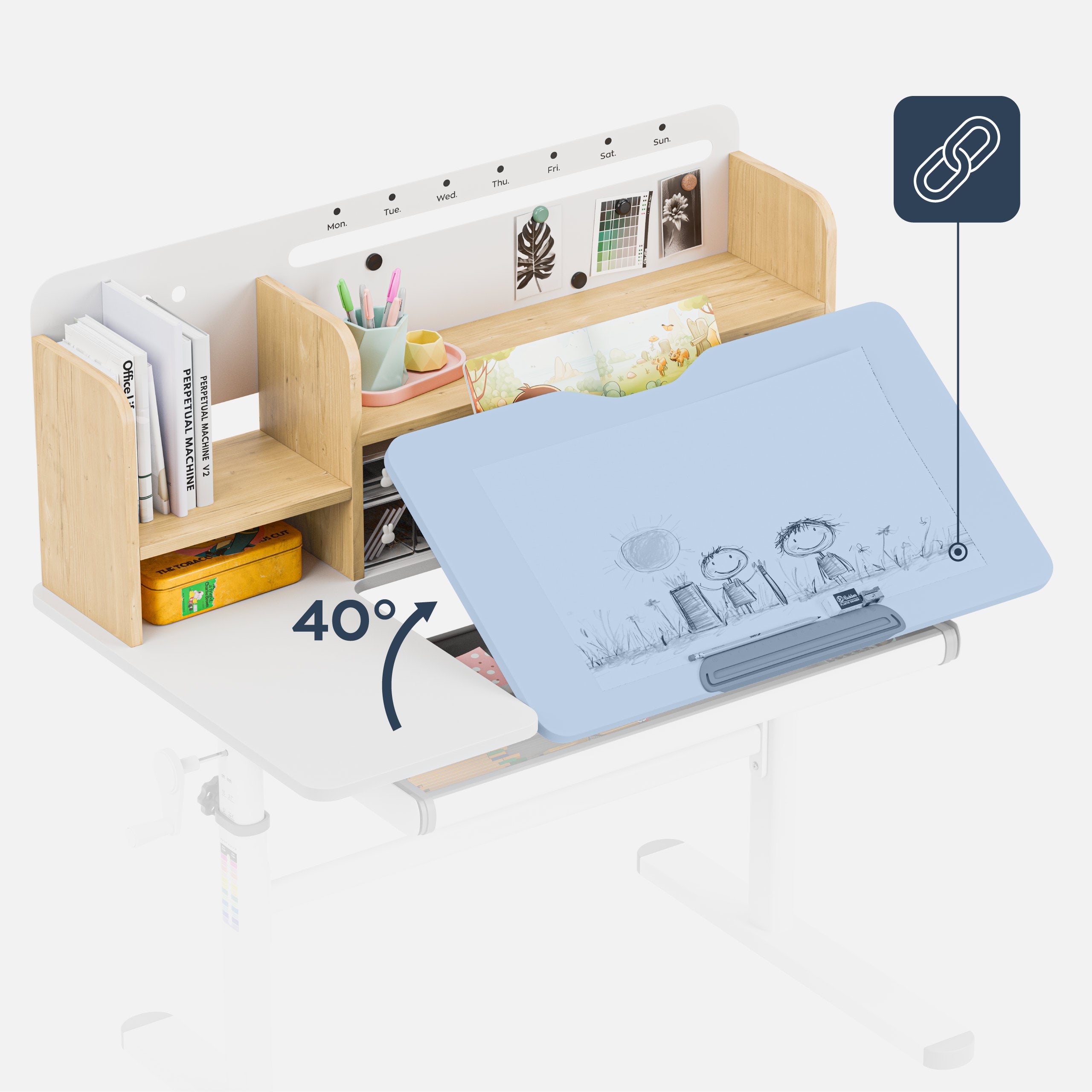 Scrivania per bambini Mark Adler Study 5.7 Wood 100 cm