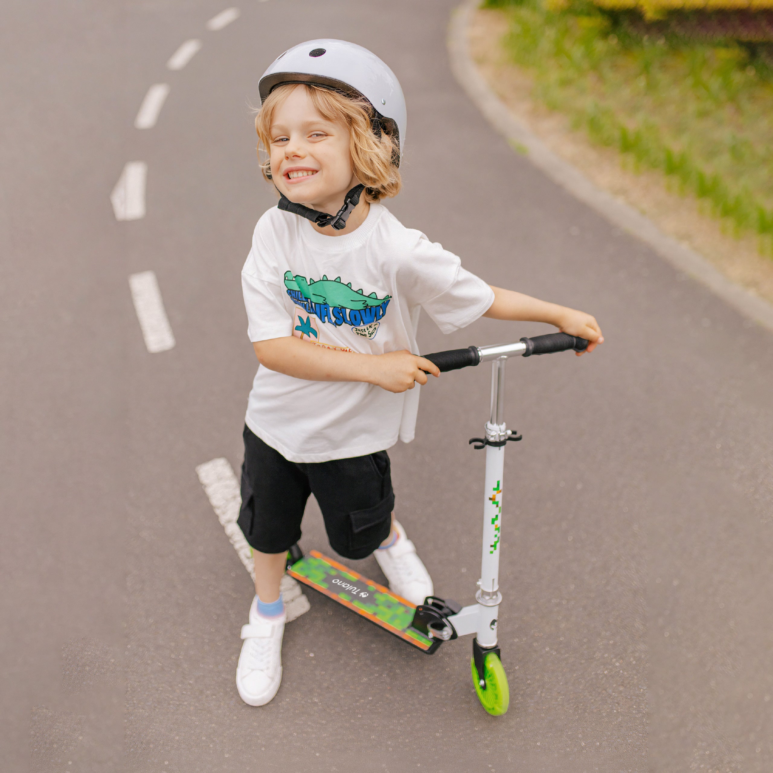 Monopattino per bambini Tulano Zigzag 35 Green