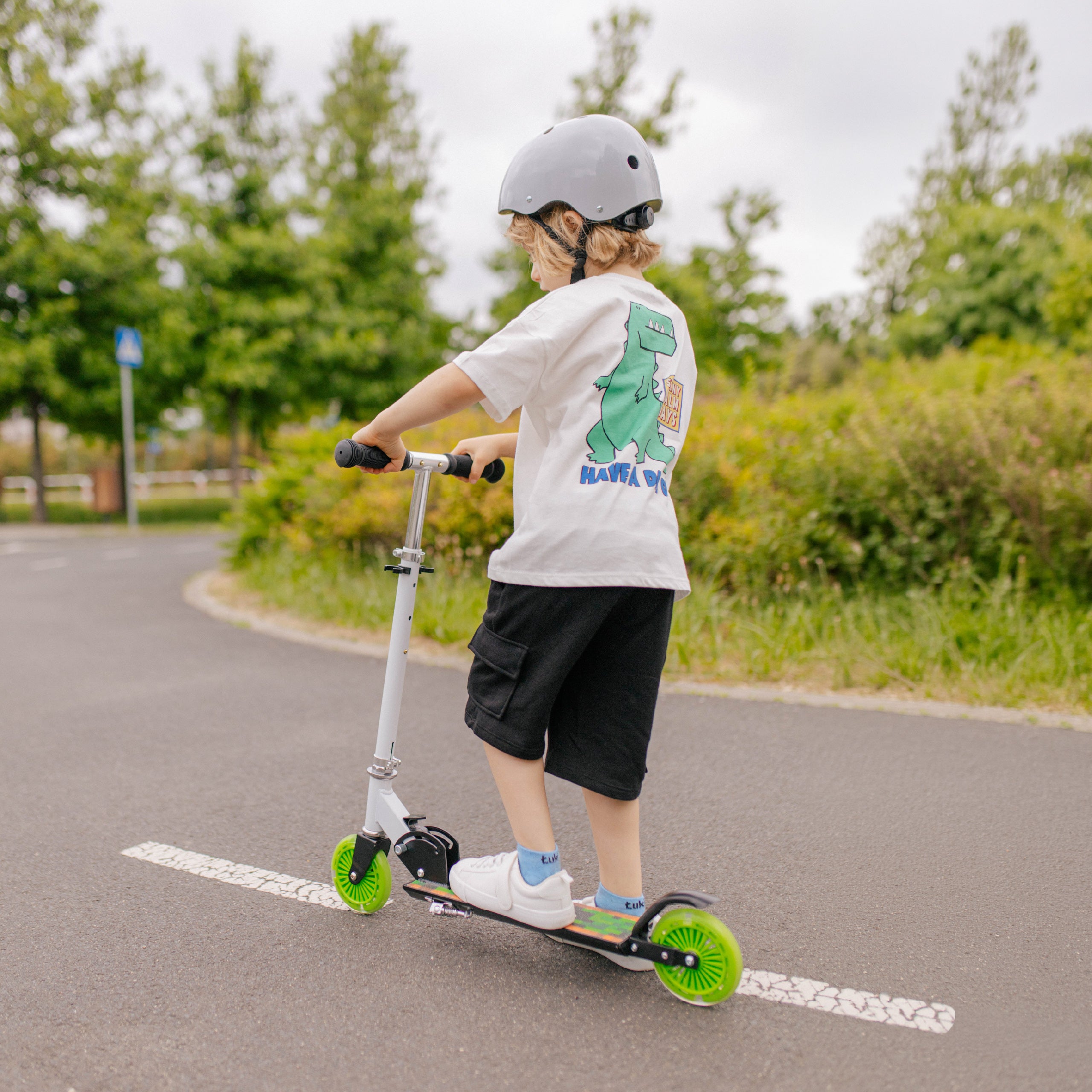 Monopattino per bambini Tulano Zigzag 35 Green