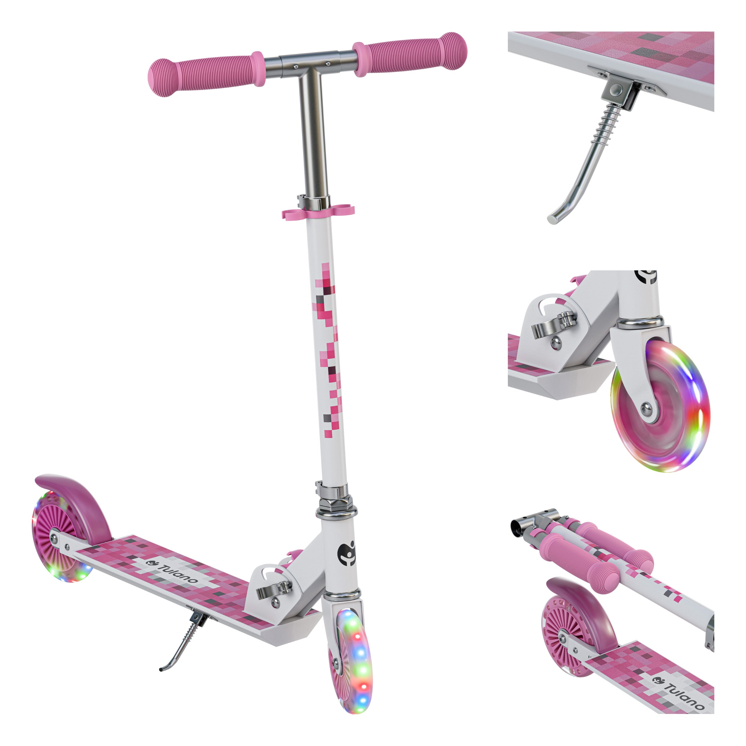 Monopattino per bambini Tulano Zigzag 35 Pink