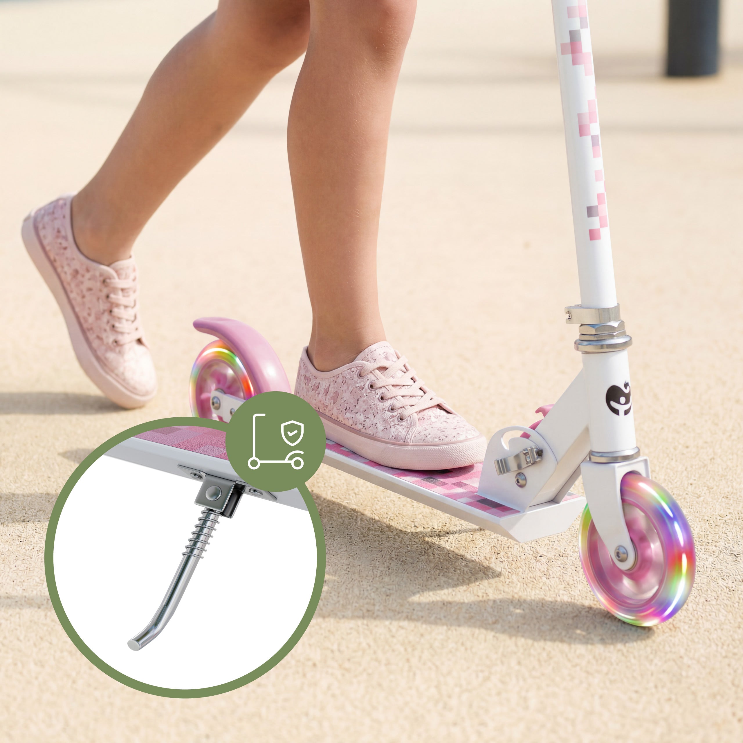 Monopattino per bambini Tulano Zigzag 35 Pink