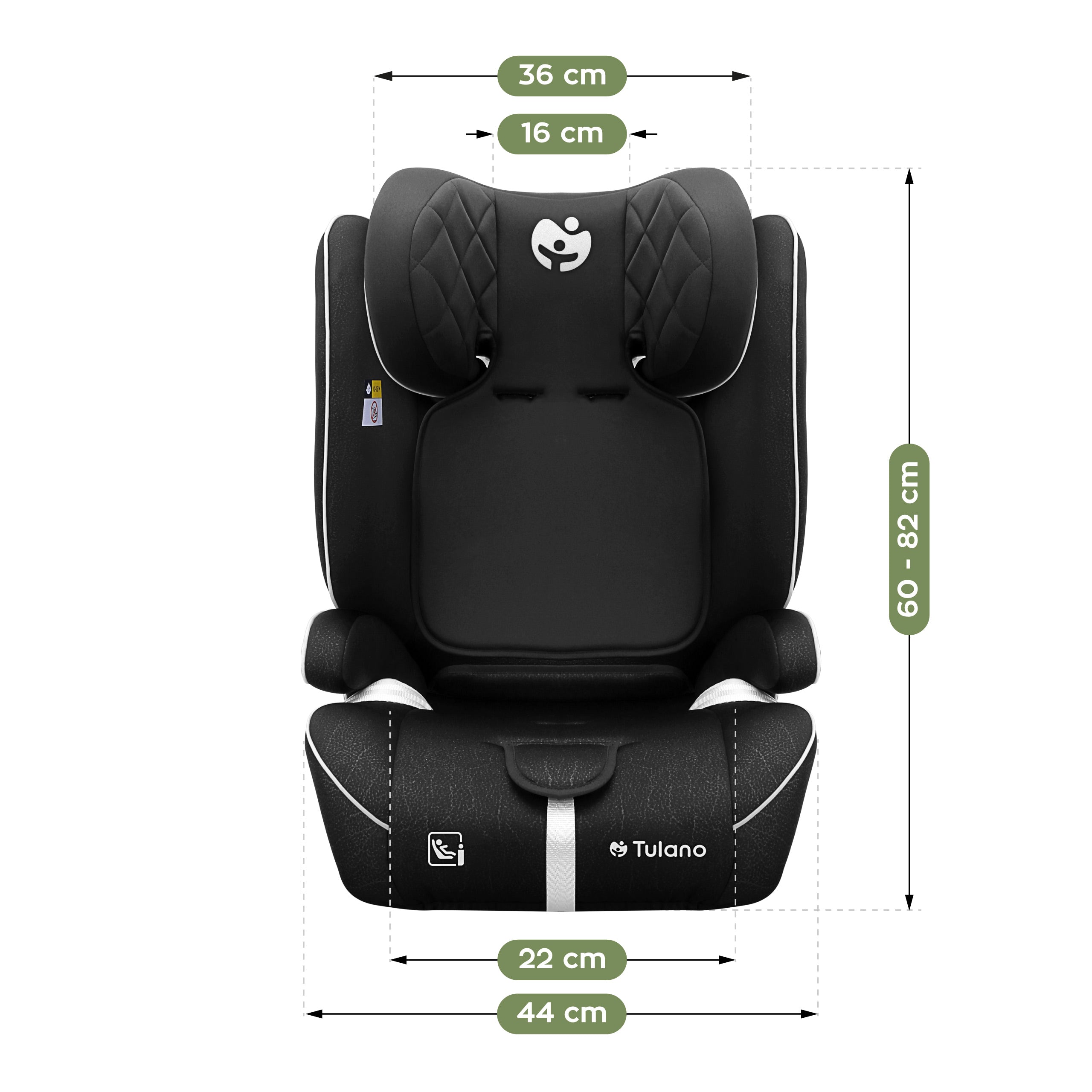Seggiolino auto Tulano Zooma 25 Black 76-150 cm I-Size