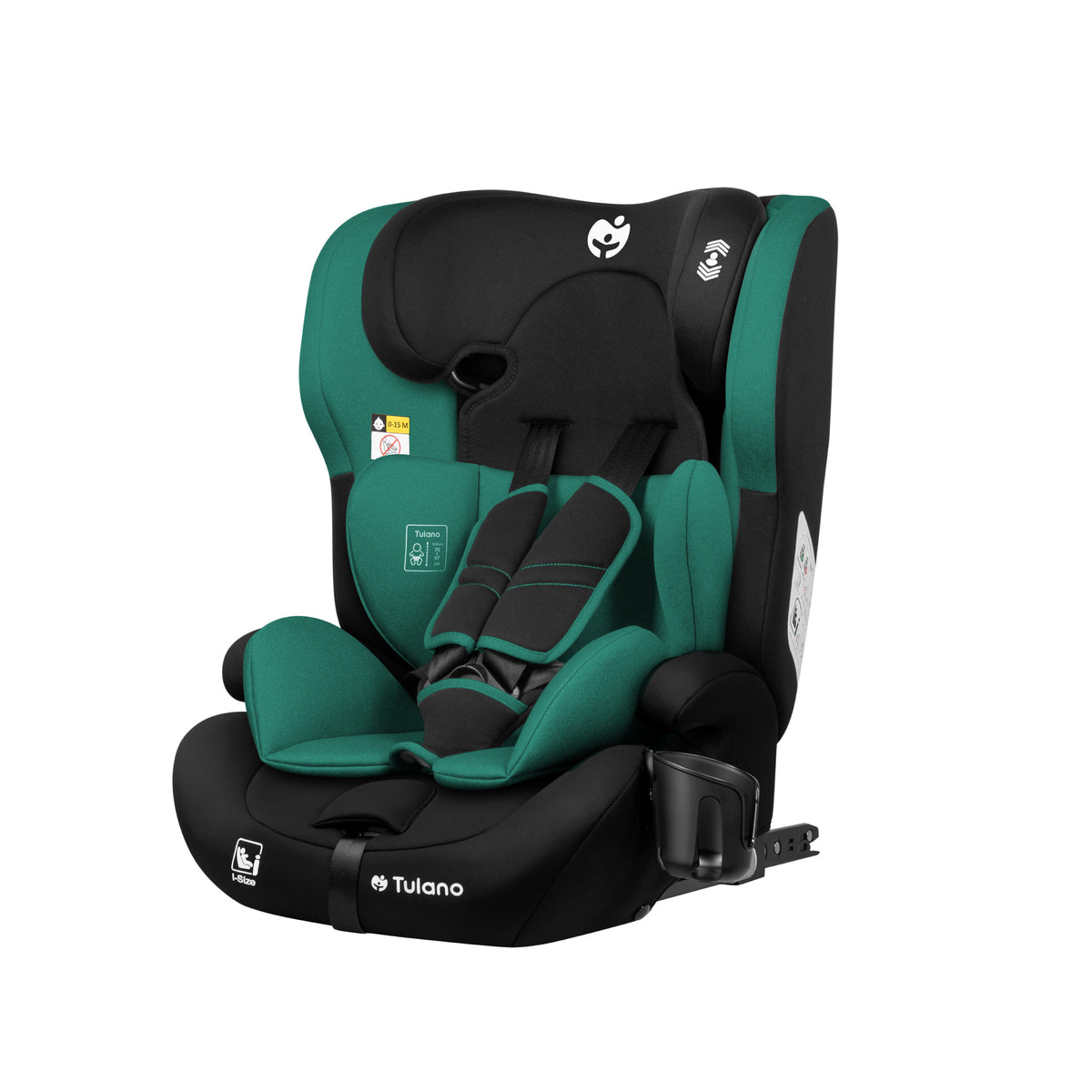 Seggiolino auto per bambini Tulano 76-150 cm Zooma 45 Green I-Size